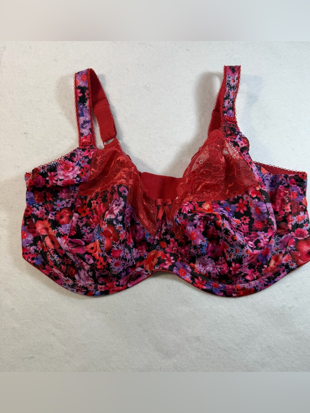 Elomi Morgan EL4110 Floral Underwire Side Support Bra 36I US 36G UK